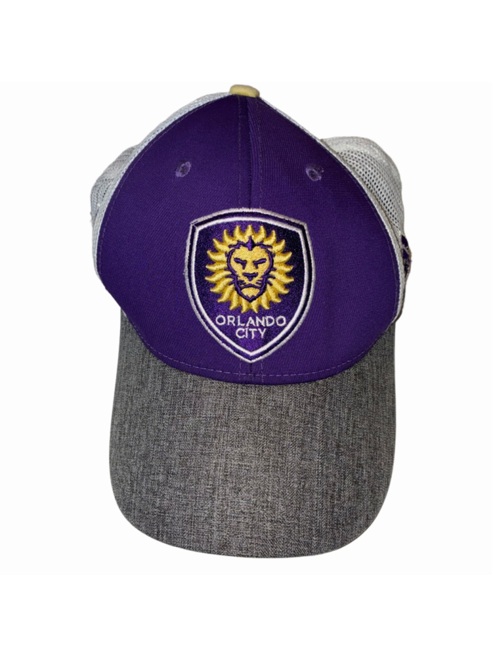 Men's Adidas Orlando City Soccer Hat One Size Snap Back Purple Grey